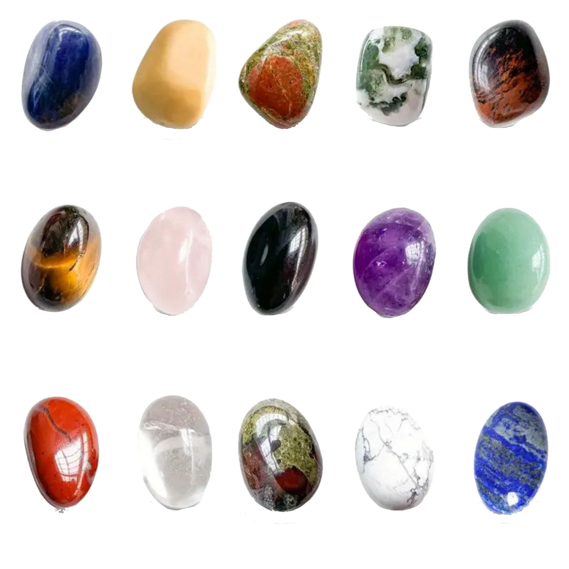 Prismatic Pebbles — Natural Mixed Crystal Tumbled Stones