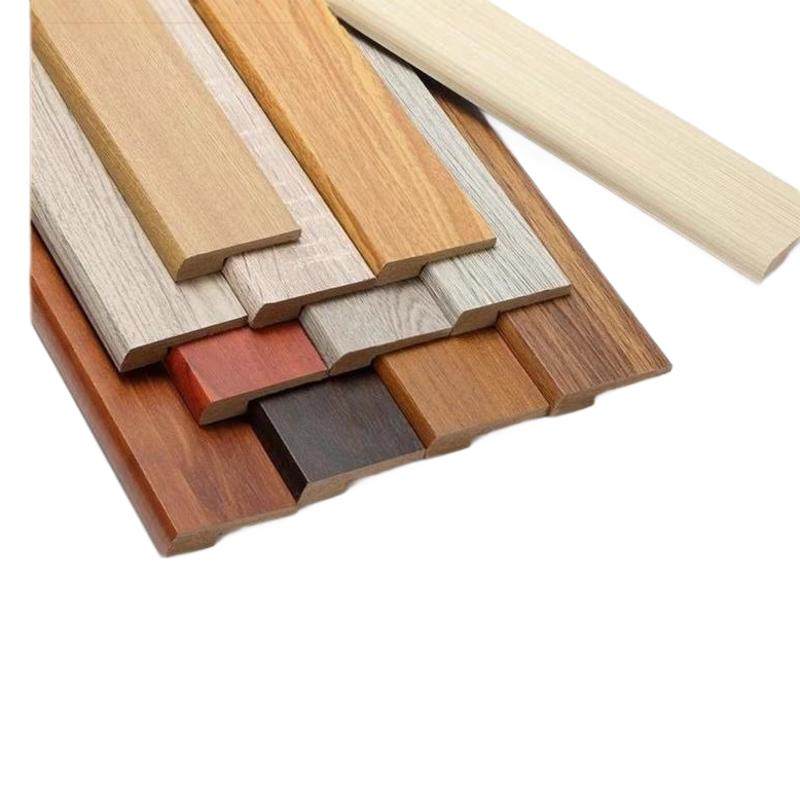 强化复合6.5公分踢脚线平板纯黑纯白简欧地脚线厂家直销免漆墙角