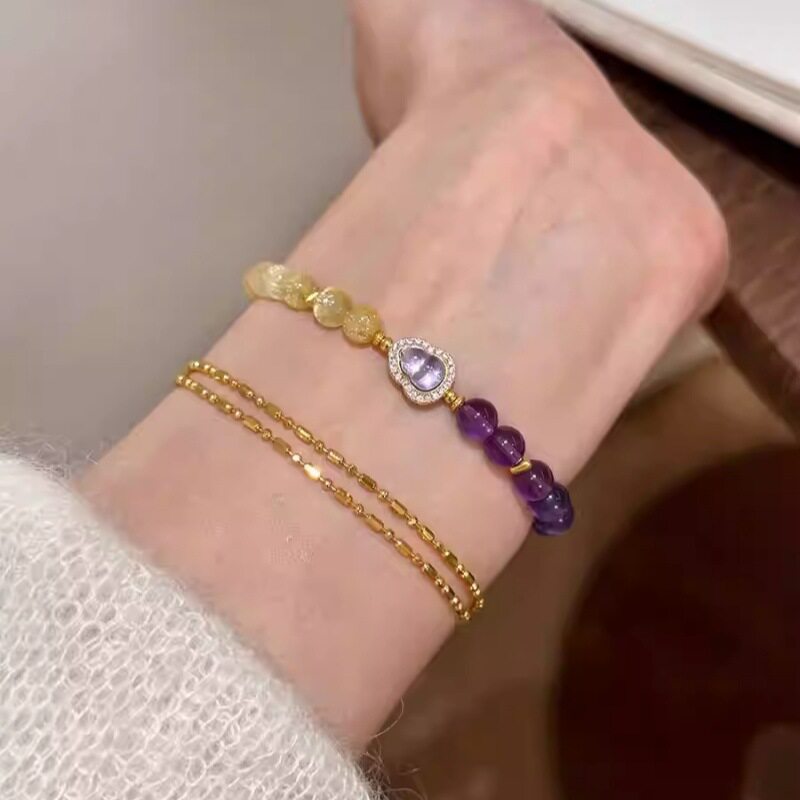 Golden Rutilated Quartz Bracelet