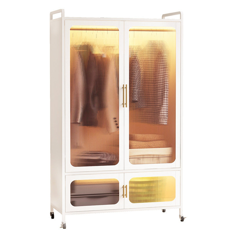 全网源头厂家铁艺儿童衣柜家用衣服整理收纳储物柜可批发支持跨境