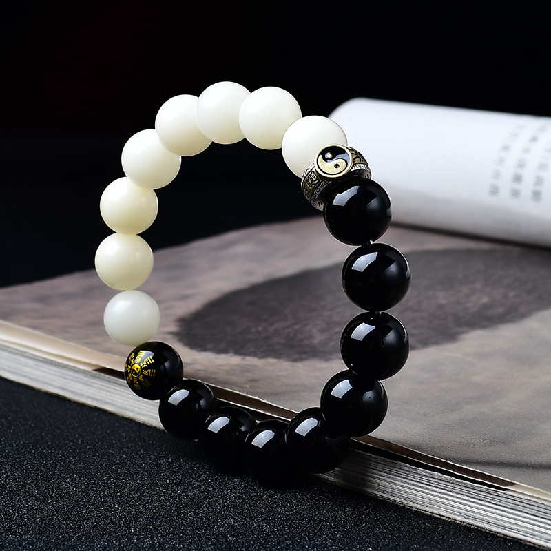 Tai Chi Bracelet Natural Obsidian | Evil Warding, Energy Balancing