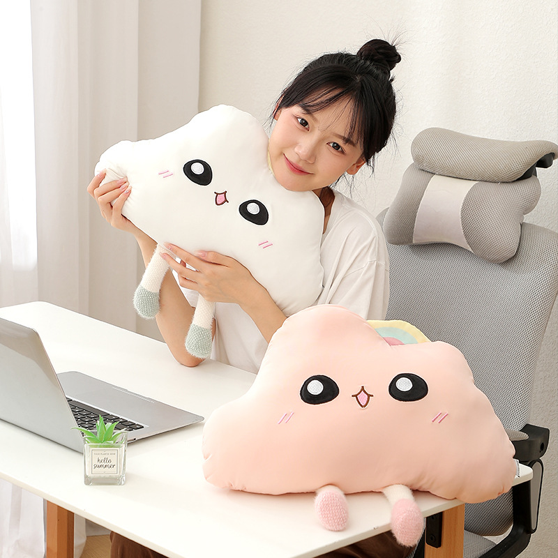 凉感抱枕锦纶冰丝星星抱枕云朵靠垫凉感女生房间装饰枕头午睡趴枕