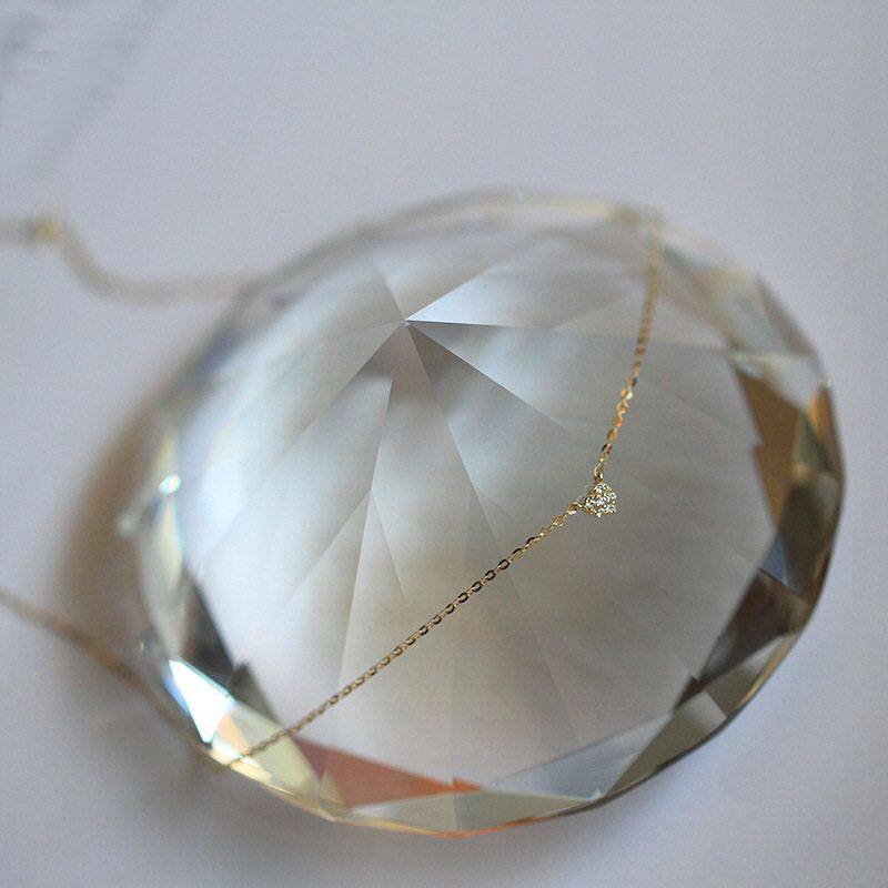 14K gold mini heart-shaped necklace
