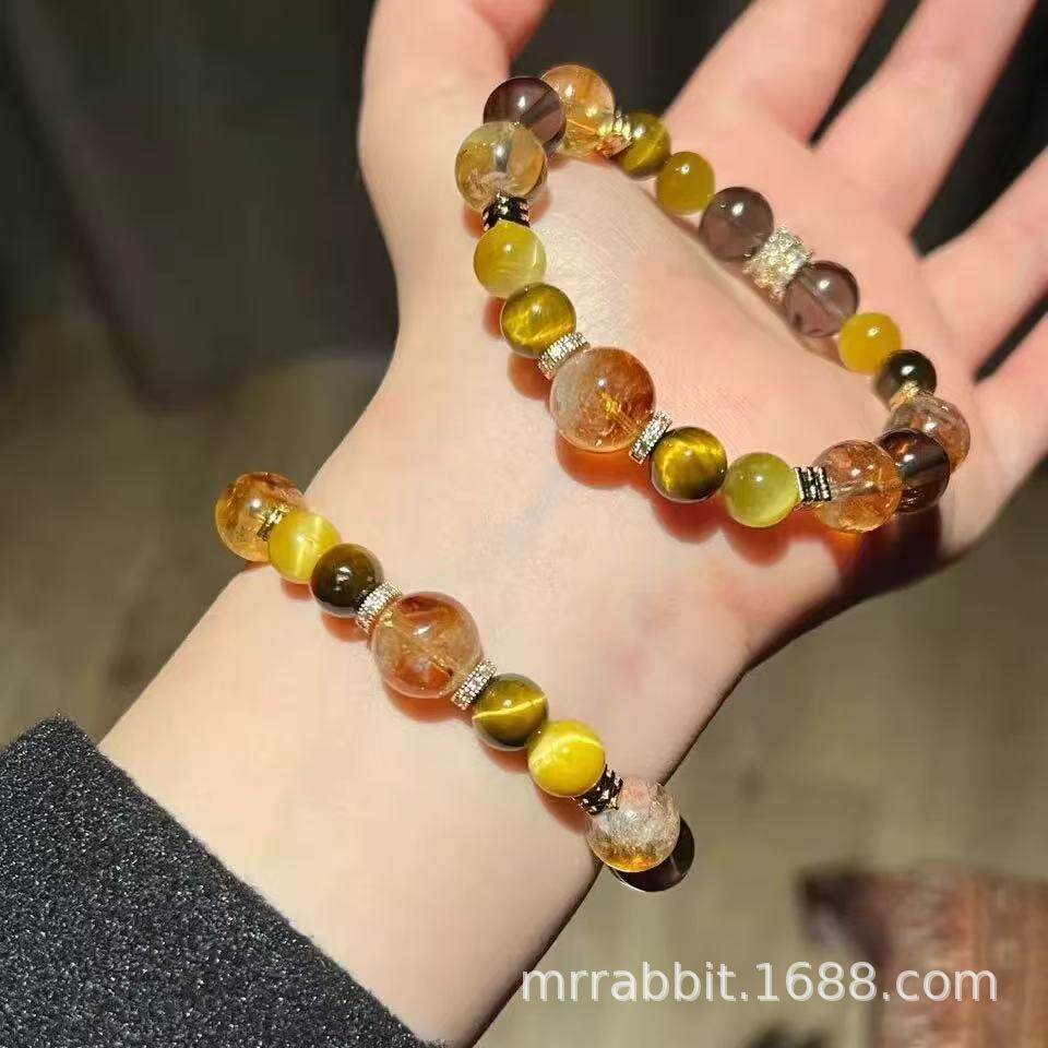 Designer Citrine Tower Crystal Bracelet