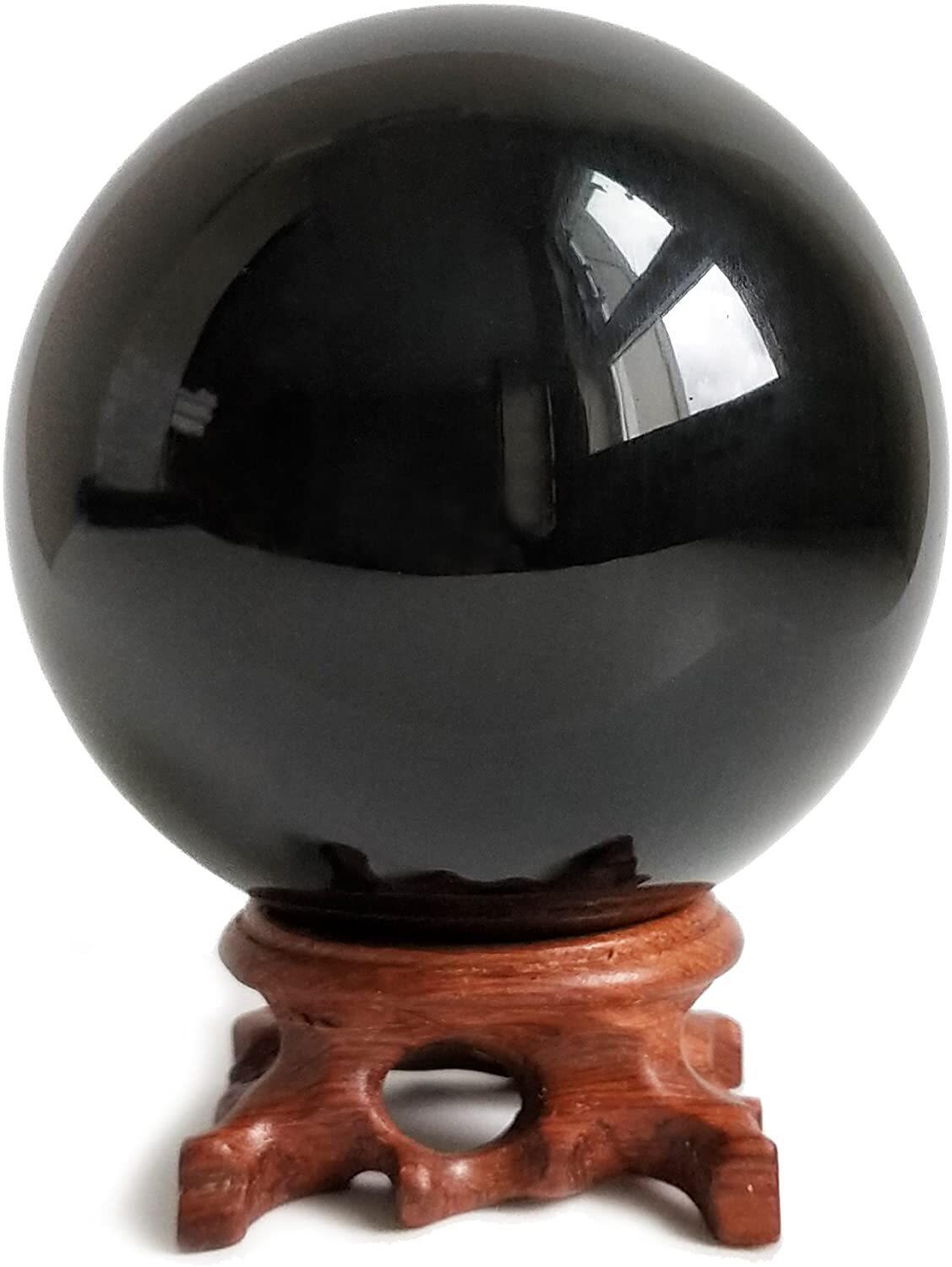 Gems of Light — Premium Black Obsidian Sphere