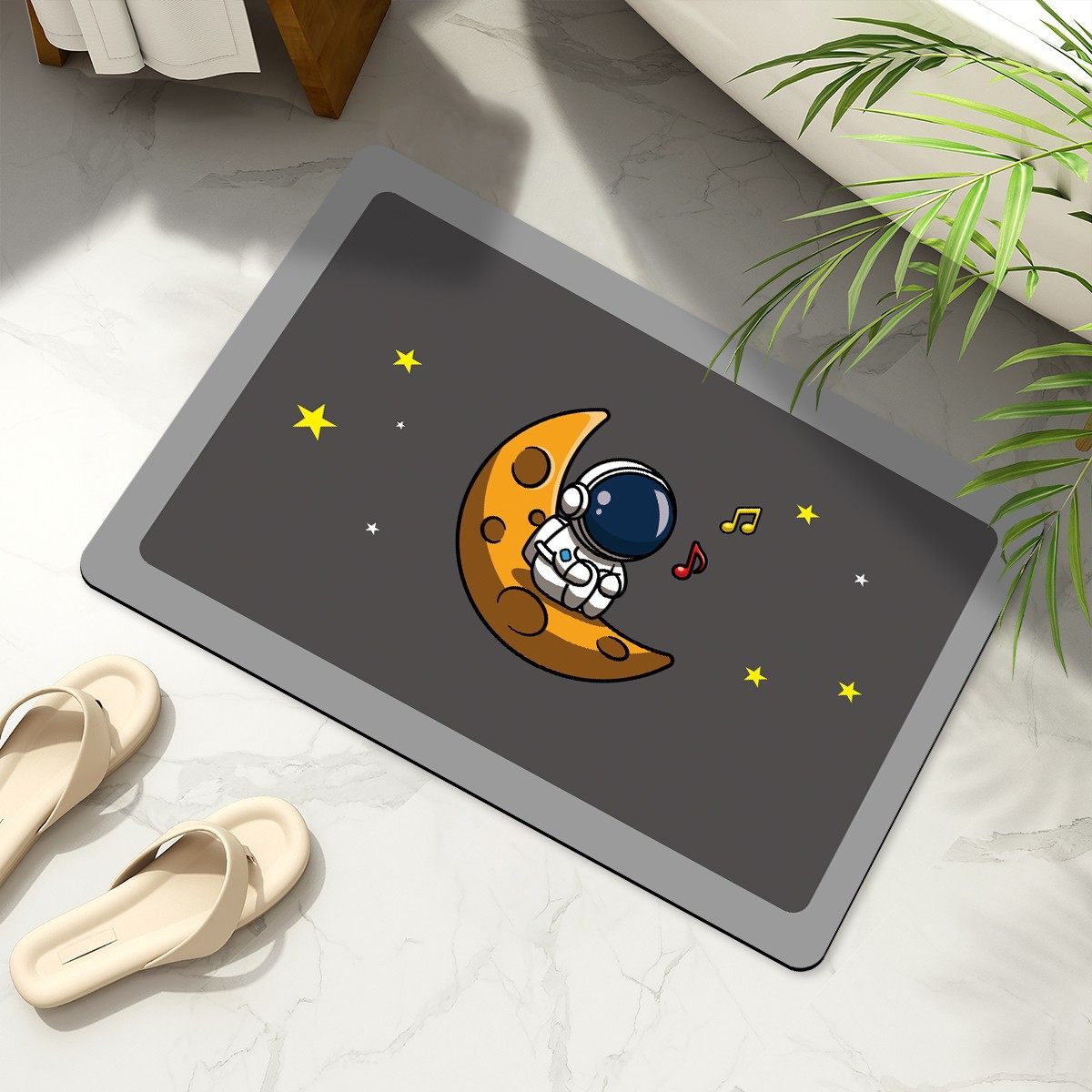 卫生间软地垫pvc垫浴室门口防滑垫硅藻土强吸水脚垫厕所速干地毯