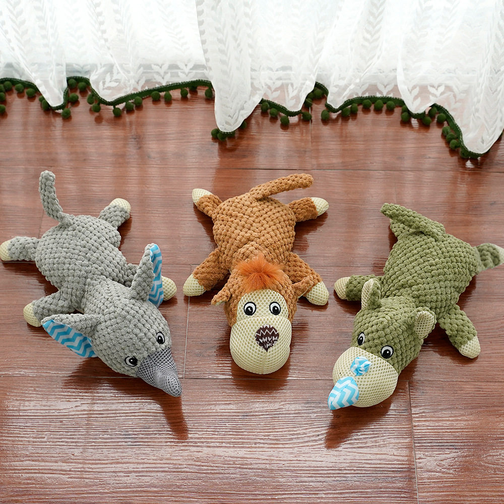 宠物毛绒发声猫狗玩具玉米绒多色磨牙耐咬狗狗猫咪用品厂家批发