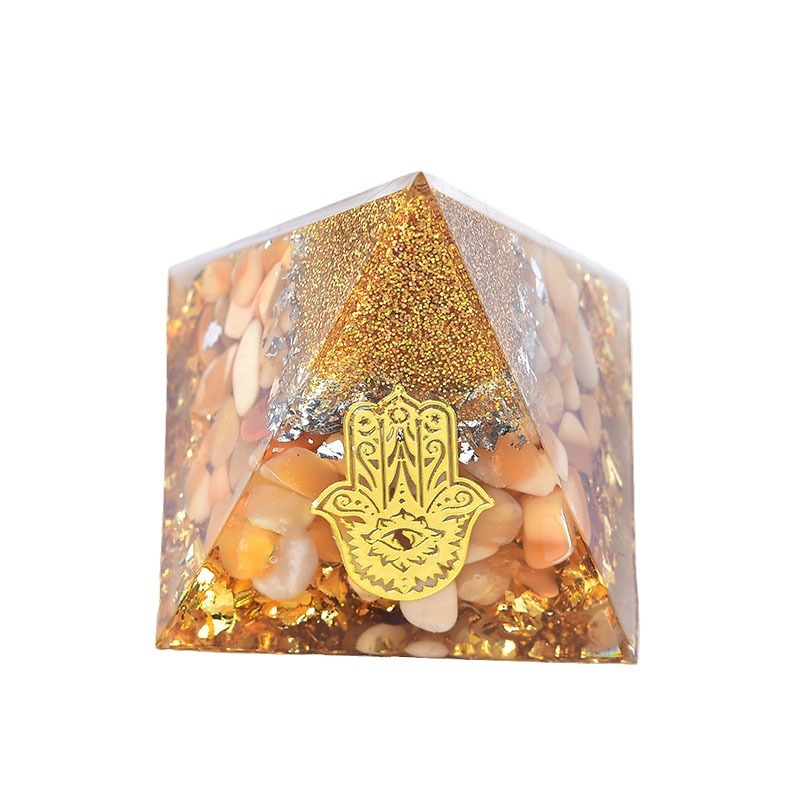 Natural Blue Green Purple Fluorite Crystal Pyramid Energy Ornament - Healing Purification Wealth Feng Shui Decor