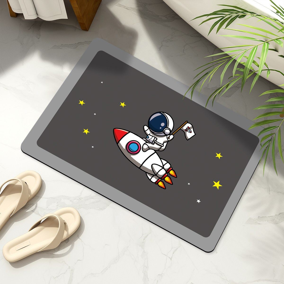 卫生间软地垫pvc垫浴室门口防滑垫硅藻土强吸水脚垫厕所速干地毯