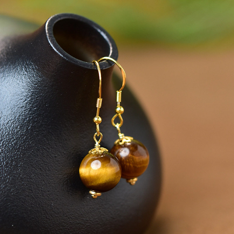 Nature's Art — Raw Tiger's Eye Earrings