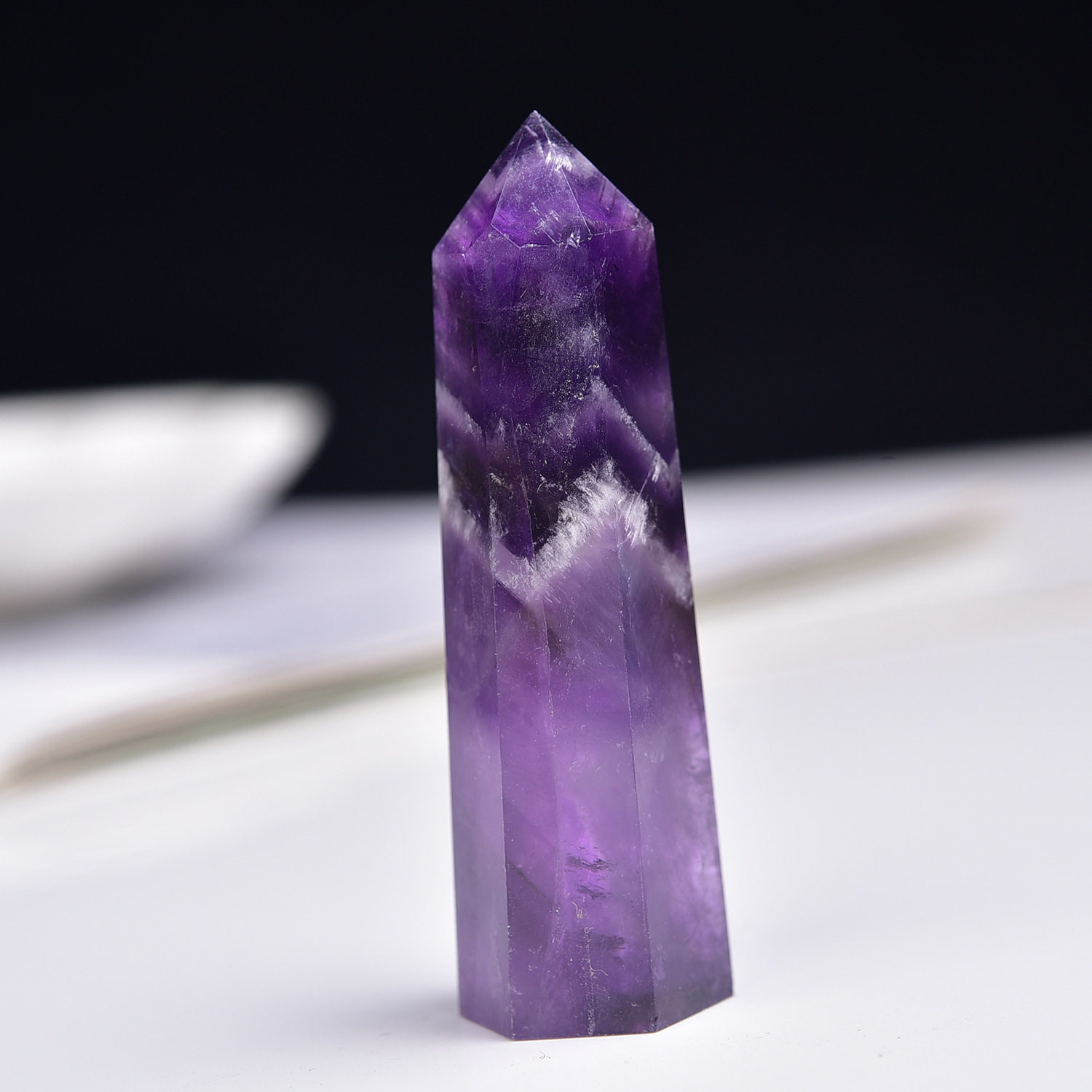 Violet Dream — Natural Amethyst Crystal Tower