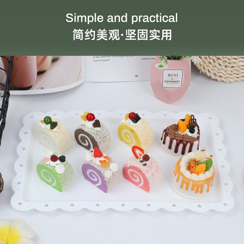 塑料果盘慕斯餐盘托盘长方形饼盘西点甜品塑料盘放杯子小吃盘糕点