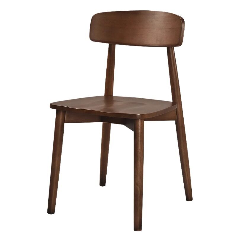 奶油风餐桌椅子实木餐椅餐厅弧形靠背凳子灵芝椅意式极简高靠背