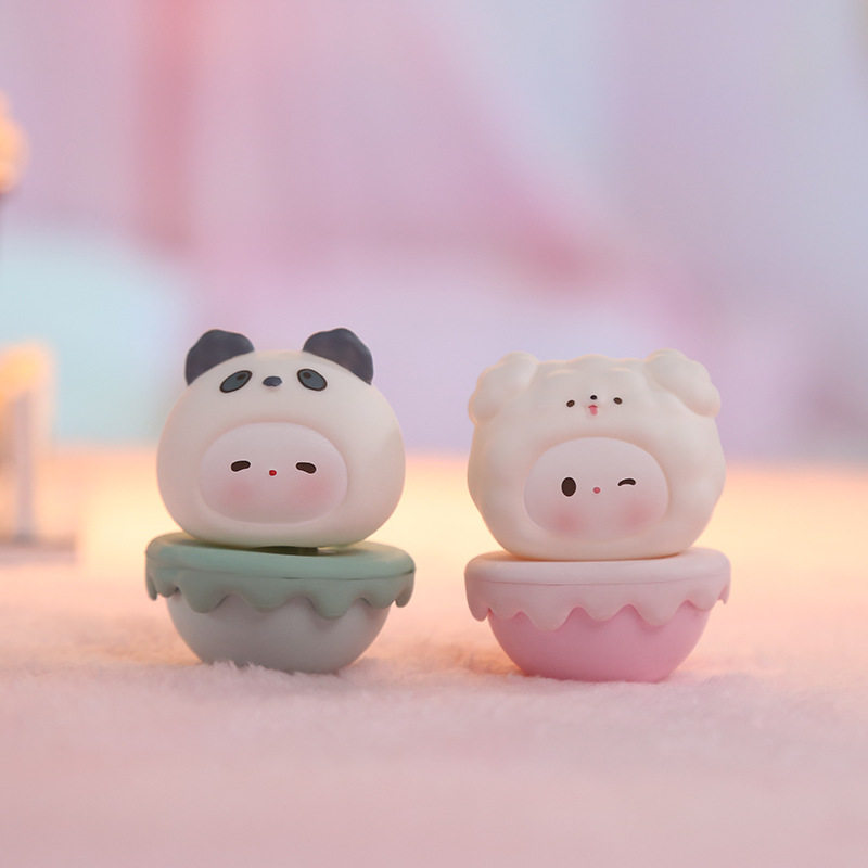 尚森爆品萌宠不倒翁树脂摆件可爱桌面少女解压办公室装饰品公仔摆