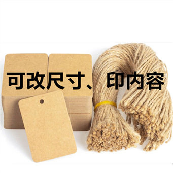 跨境350g牛皮纸吊牌麻绳万圣节圣诞节感恩节白卡书签手工零食标签