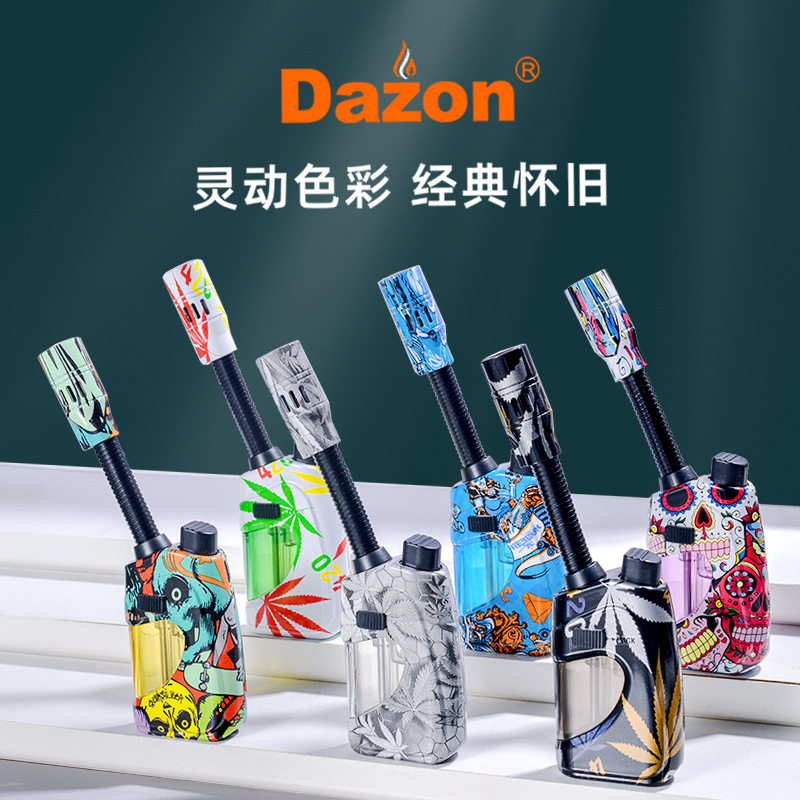 电子厨房点火器家用煤气炉点火枪艾灸软管可折叠蓝焰直冲打火枪