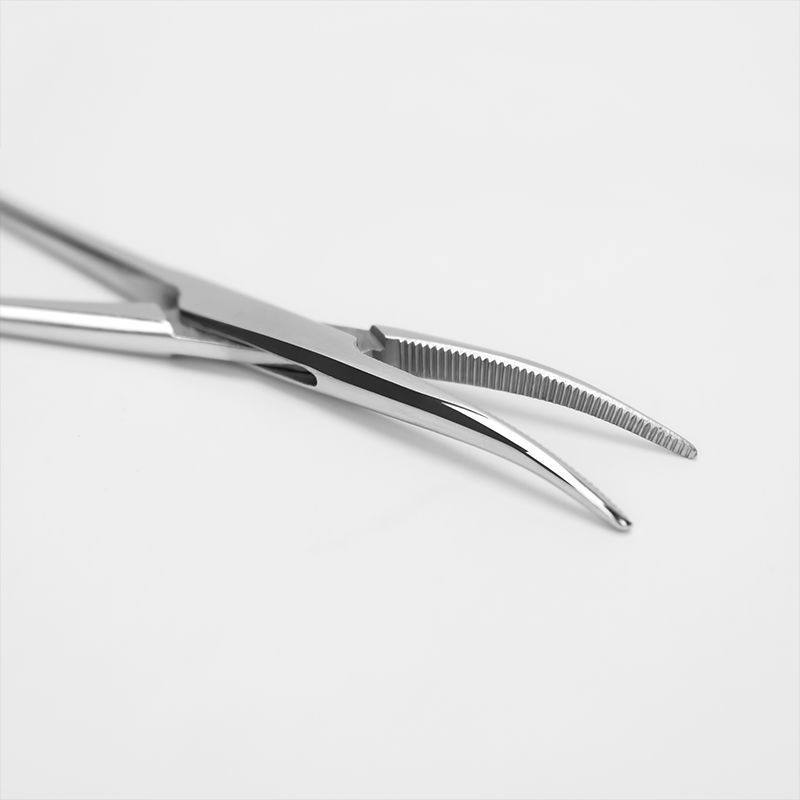 医用止血钳不锈钢高硬度直弯头蚊式小号三档卡扣手术缝合钳拔毛用