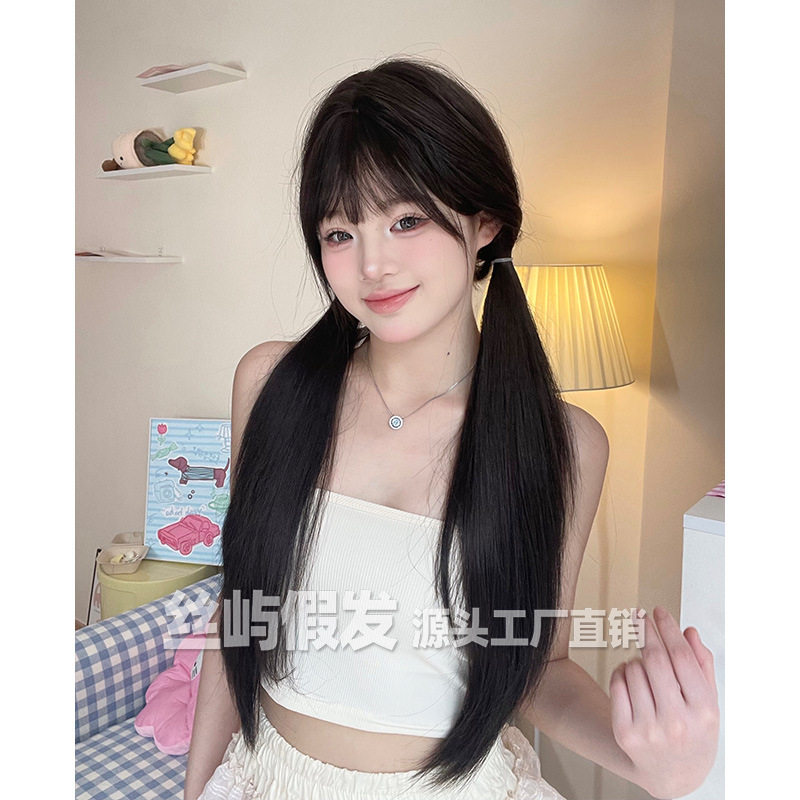 丝屿假发女日常网红长直发甜美自然逼真长直全头套