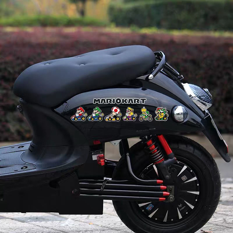 卡通马里奥贴纸超级玛丽车身贴旅行箱贴摩托车电动车车身贴批发