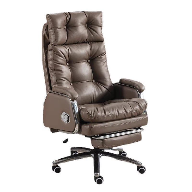 真皮老板椅办公室办公椅家用舒适久坐电脑椅书房可躺按摩椅大班椅