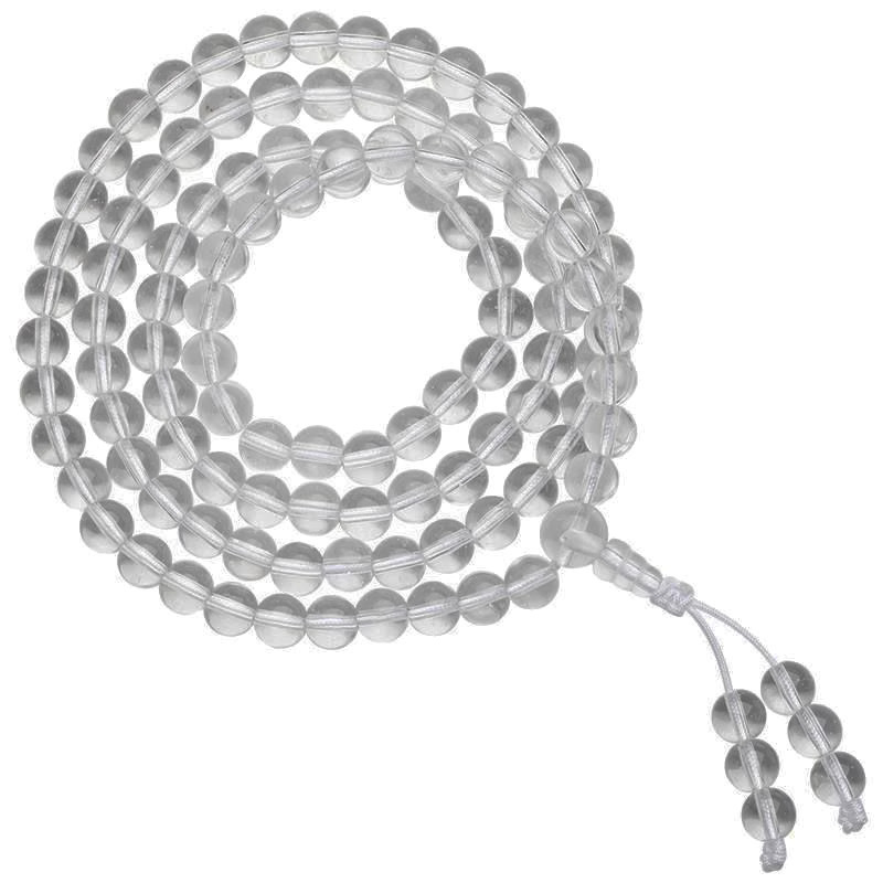 【Taoist Luck】108-Piece Clear Quartz Bracelet, Natural Energy for Purifying the Soul, Wealth Attraction, Evil Warding, and Protective Talisman.