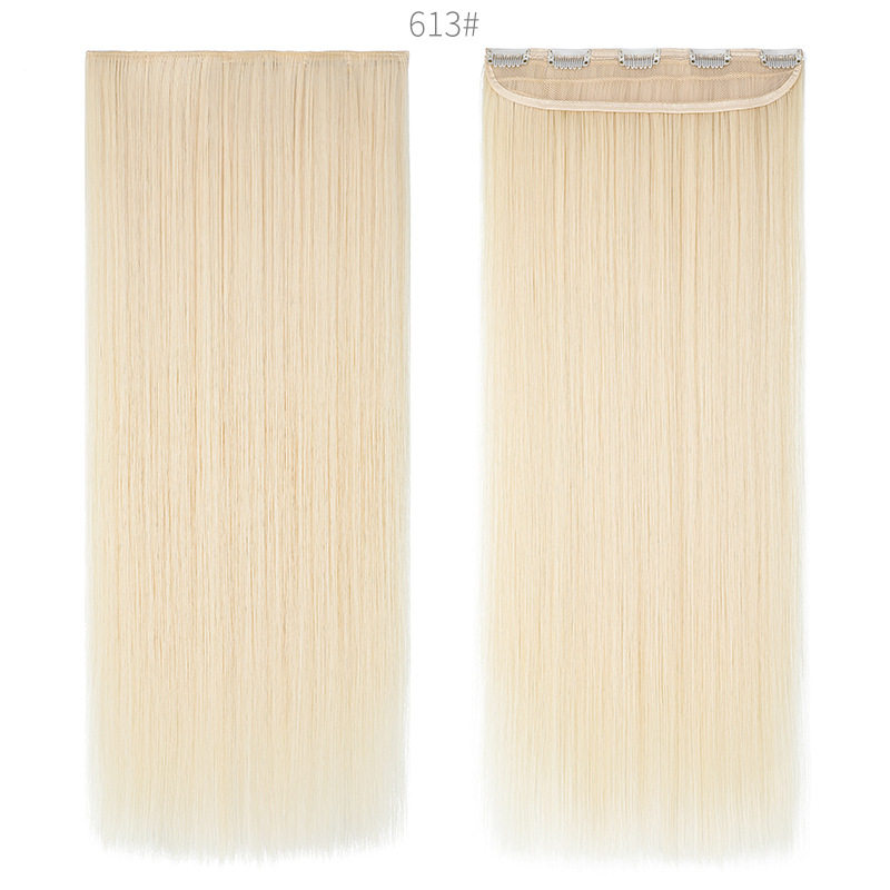 假发厂家现货批发女长直发五卡接发片一片式卡子发假发片外贸货源