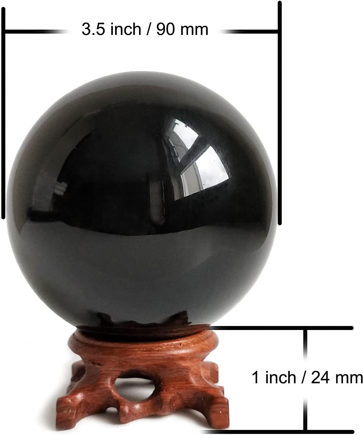 Gems of Light — Premium Black Obsidian Sphere