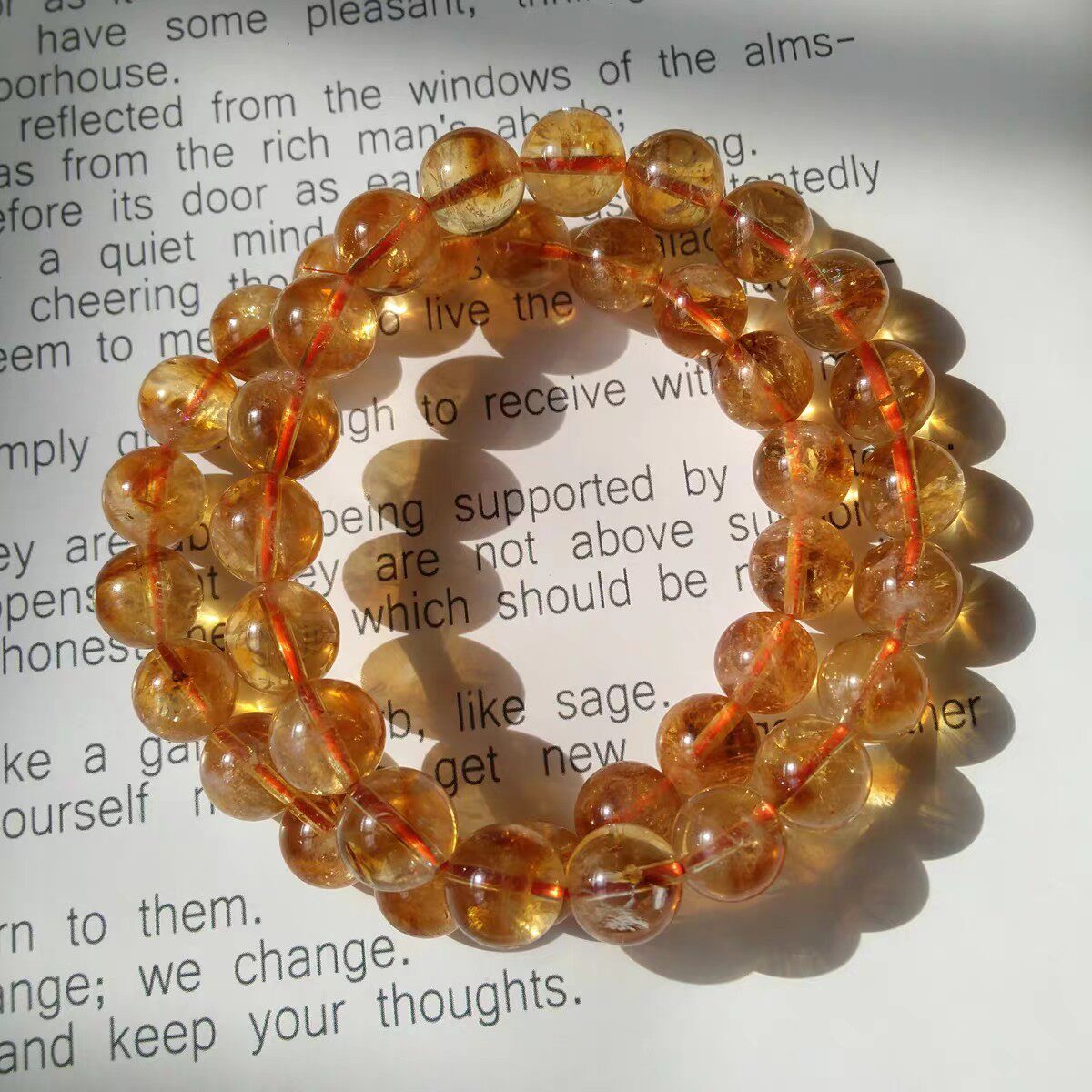 Single-Strand Citrine Tower Crystal Bracelet