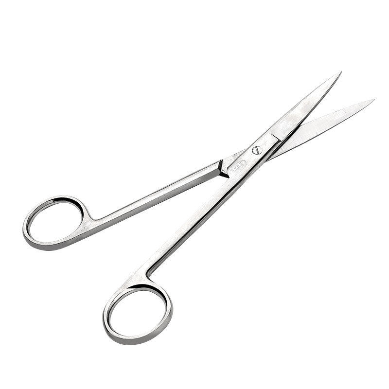 医用不锈钢剪刀弯头直尖头加厚手术剪大小号护士拆线剪美容眼科剪