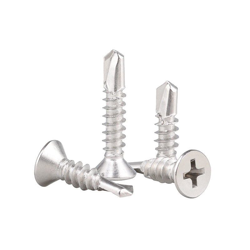 304不锈钢沉头十字钻尾螺钉 平头自攻自钻燕尾螺丝 M3.5M3.9M4.8