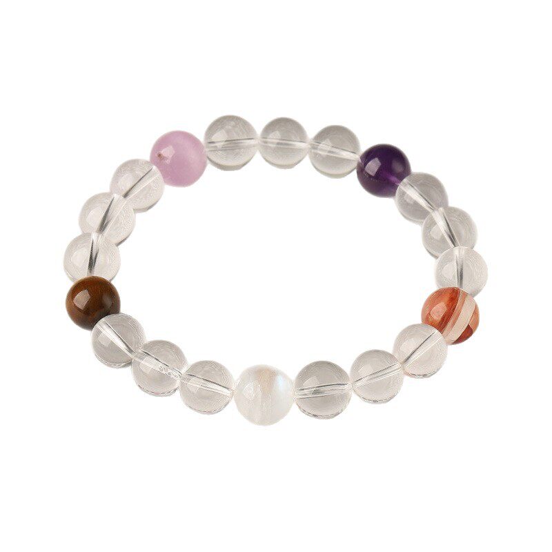 Round Bead Designer Clear Quartz Bracelet