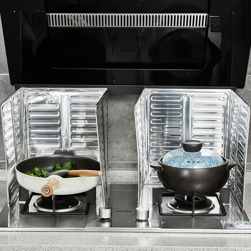 日本厨房挡油板隔油板铝箔炒菜防油溅挡板煤气灶台防油挡板隔热板