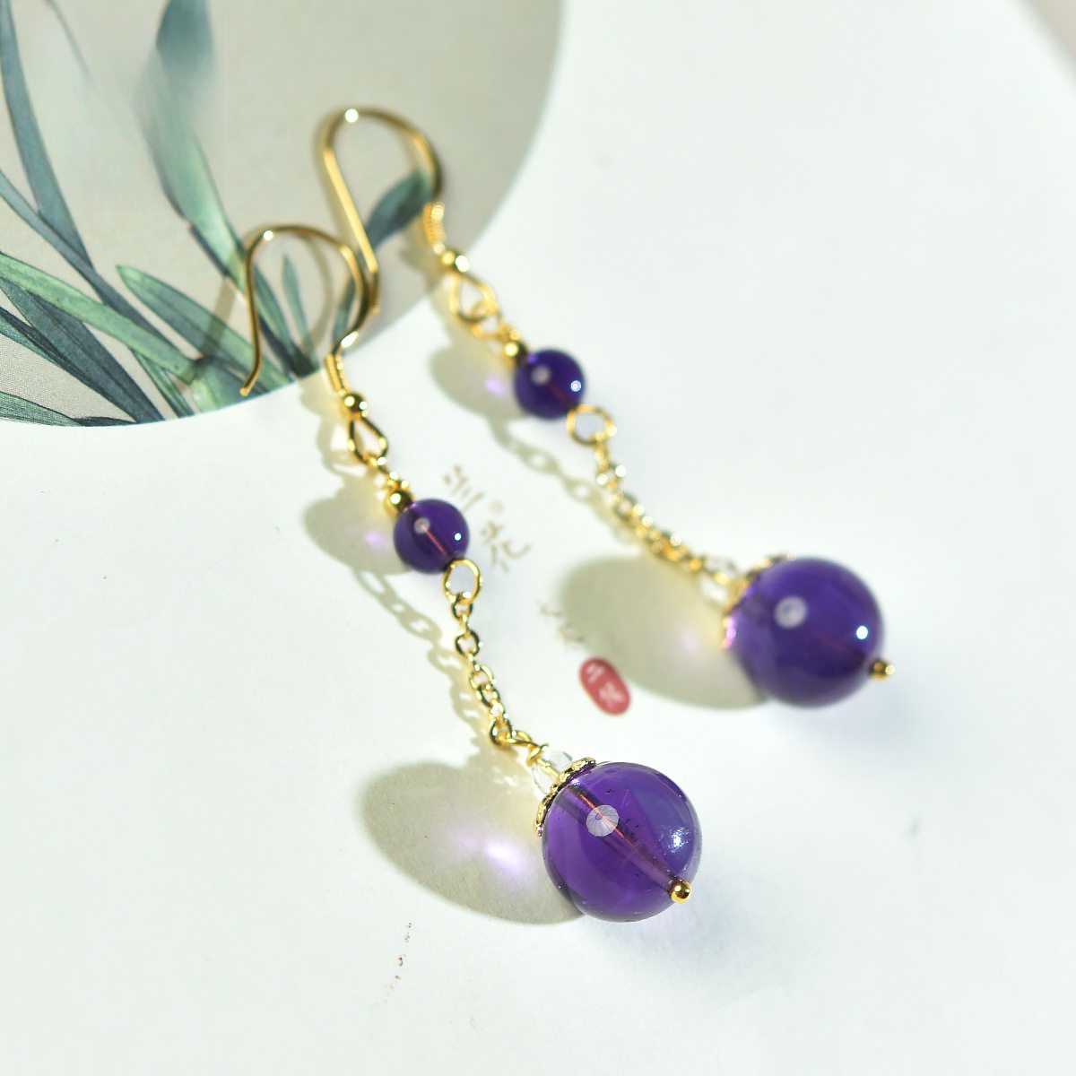Violet Dream — Natural Amethyst Crystal Earrings