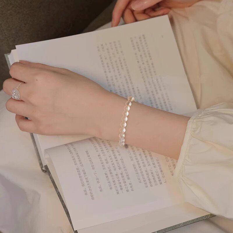 Single-Strand Ice-Grade Minimalist Clear Quartz Bracelet