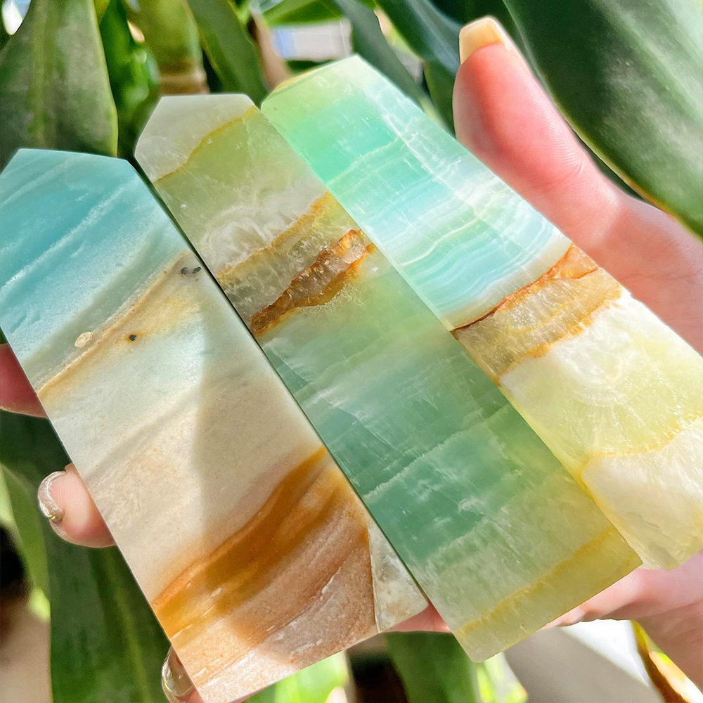 Iceland Prism — White Calcite Rainbow Flash Crystal Sphere