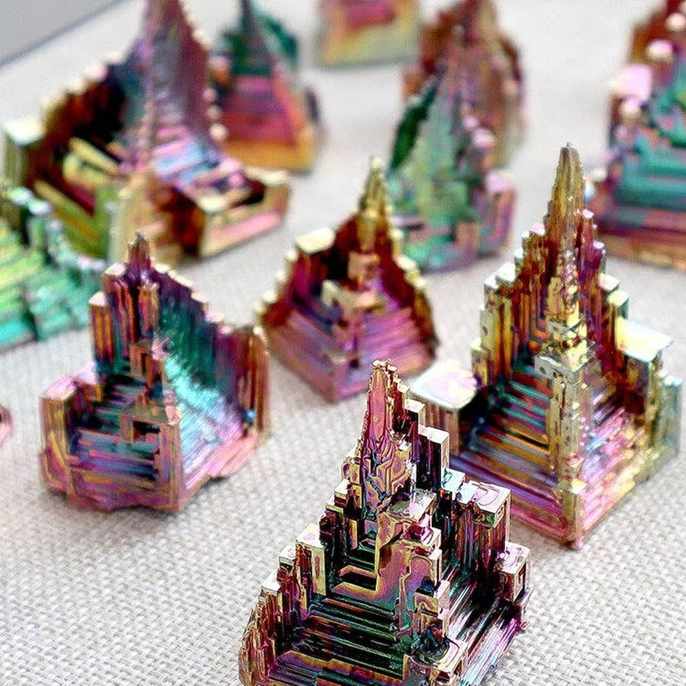 Rainbow Prism — Natural Bismuth Crystal Specimen