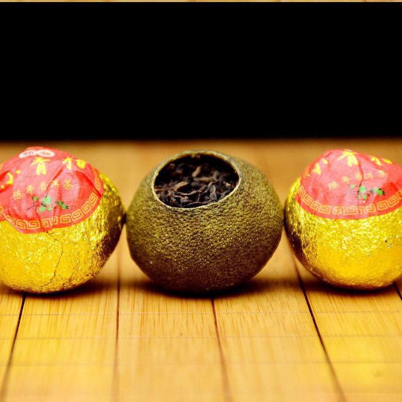 小青柑普洱茶云南宫廷熟茶叶陈皮柑普茶新会青皮橘桔普茶陈皮普洱