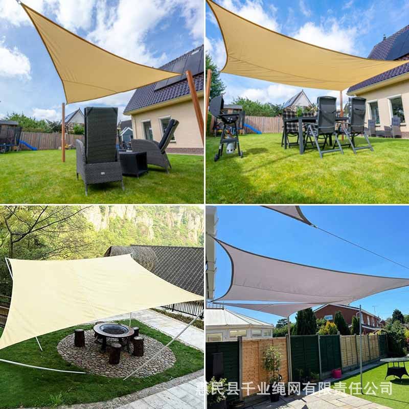 防水遮阳帆一件代发 防水防雨防紫外线遮阳篷 户外遮阳防水天幕