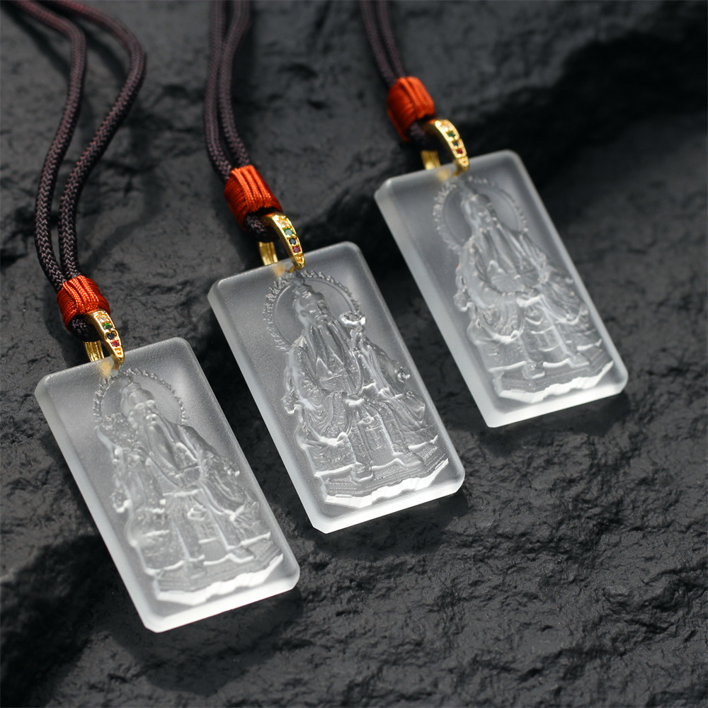 Three Pure Spirits Lingbao Celestial Lord Energy Protection Necklace | Taoist Talisman for Luck, Warding Off Evil, and Ensuring Safety