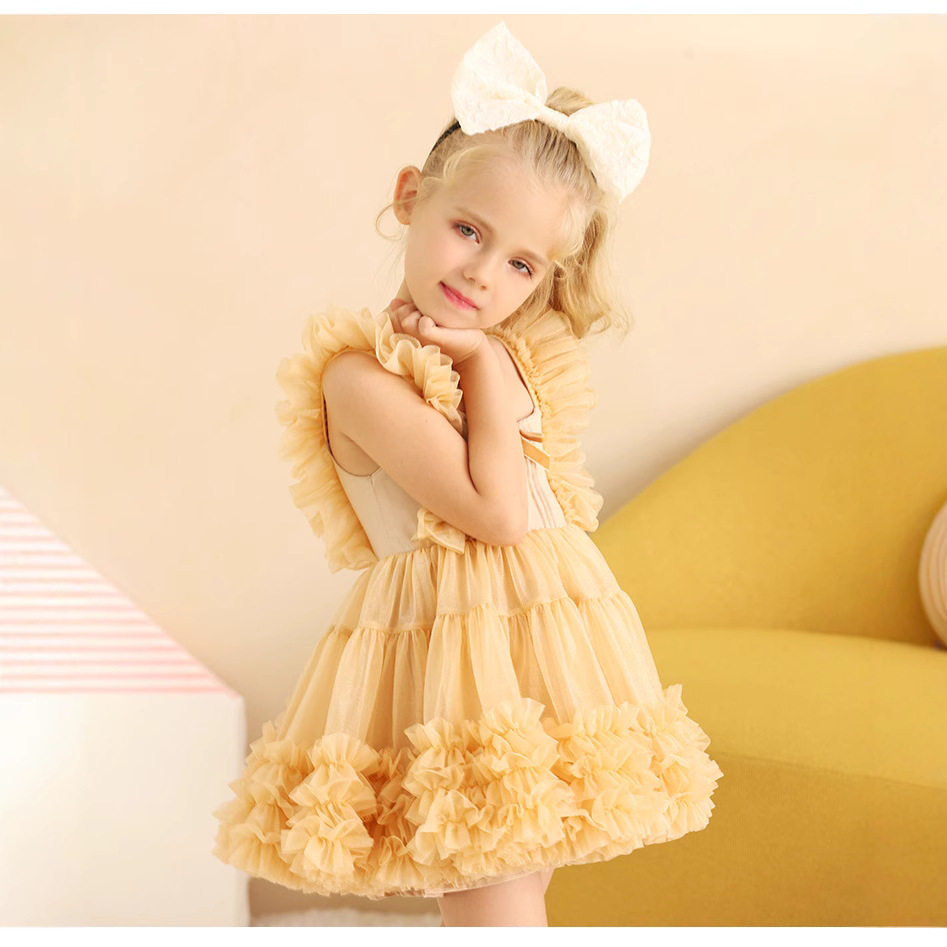 新款童裙女童连衣裙蓬蓬裙公主裙儿童洛丽塔洋气纱裙tutu裙吊带裙