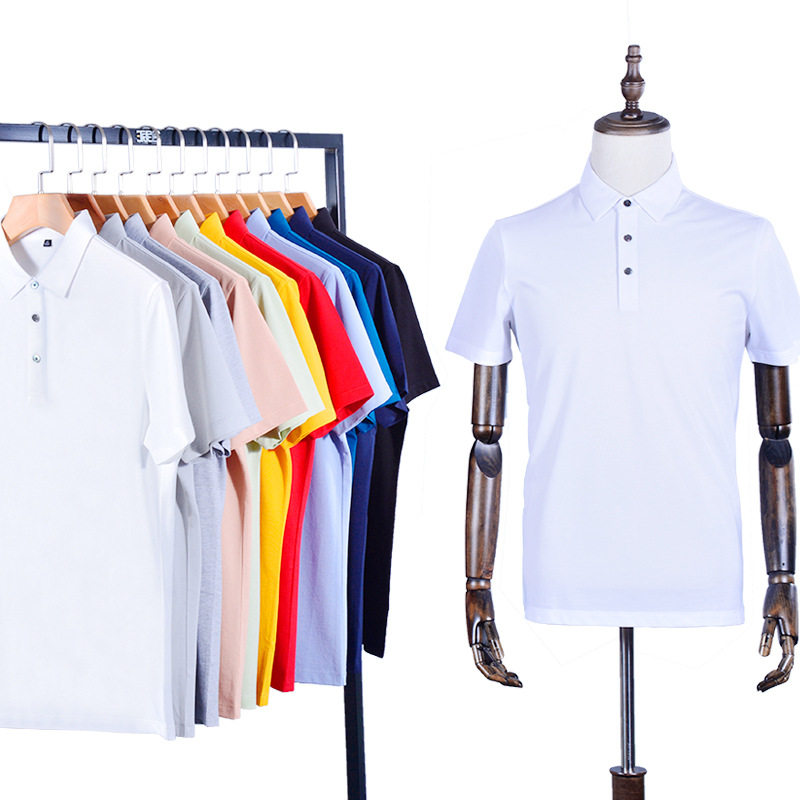 冰氧酷丝polo衫短袖男女翻领t恤印刺绣logo团体工作班服定制冰感