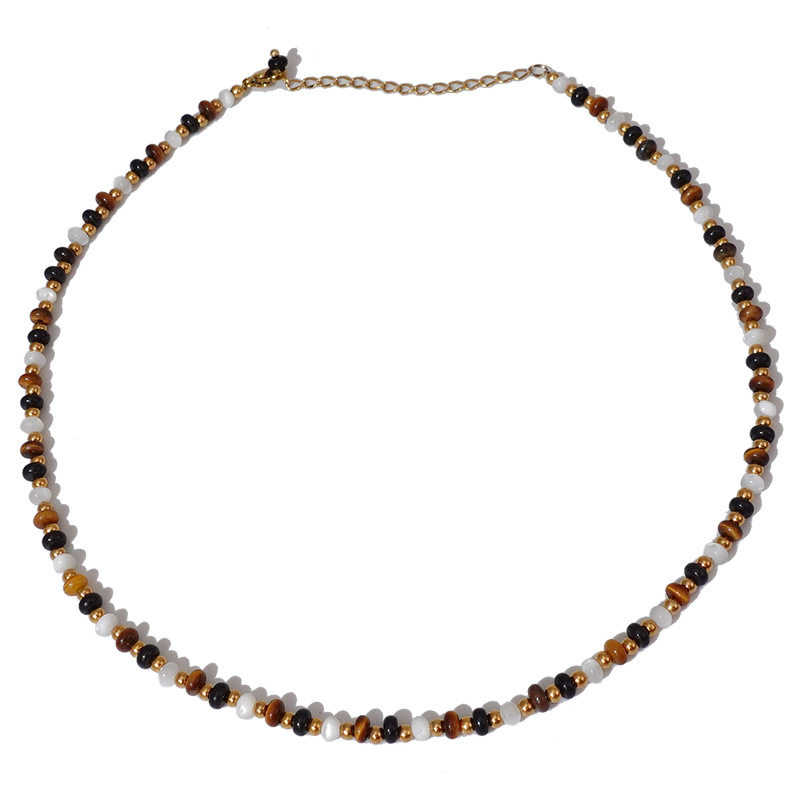 Vintage Modern Chinese Tiger's Eye Necklace