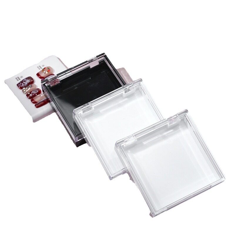 现货手工穿戴甲高端透明亚克力展示收纳盒黑白款