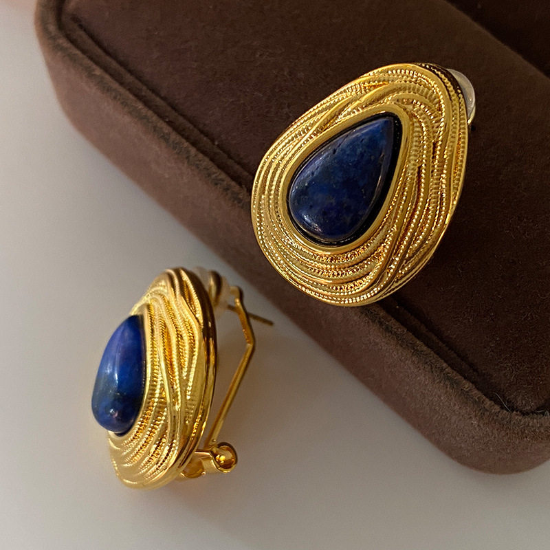 Vintage Lapis Lazuli Earrings