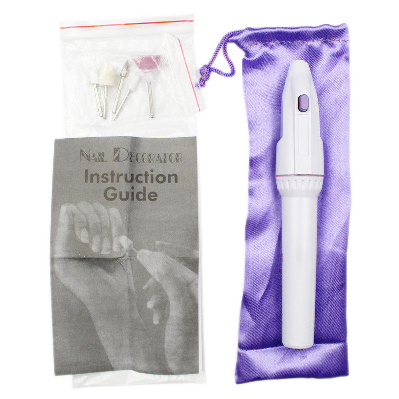 外贸跨境美甲打磨机器印字5个头简套装便携电动迷你笔式磨甲器56g