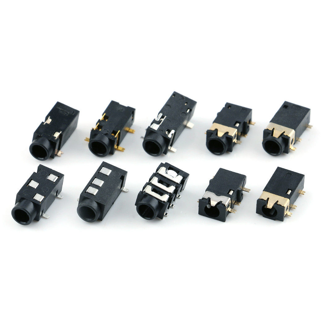 3.5mm耳机插座PJ-320D6脚贴片327a双声道307镀金沉板313音频插座