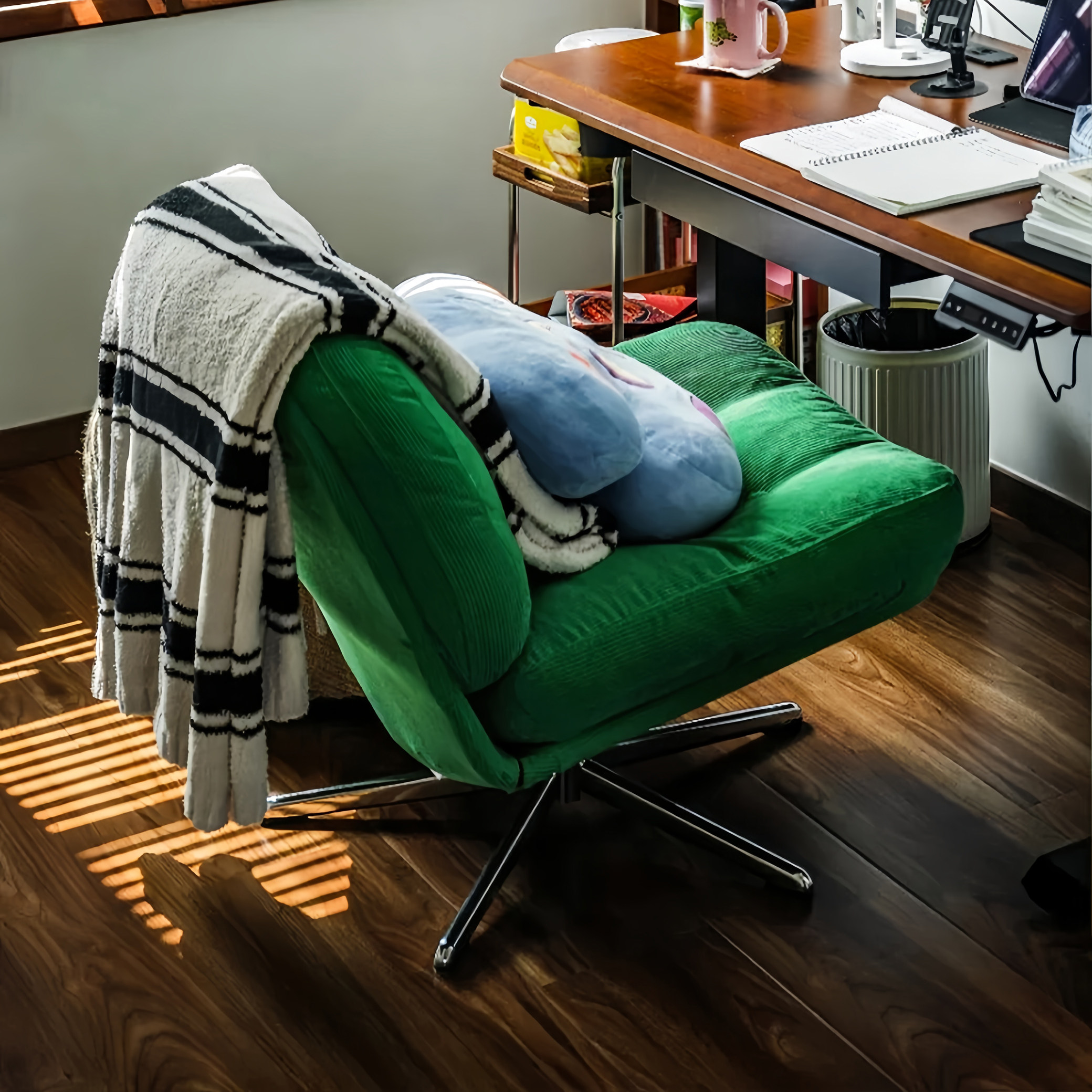 包豪斯现代简约客厅单人懒人沙发可旋转小户型卧室阳台午休躺椅