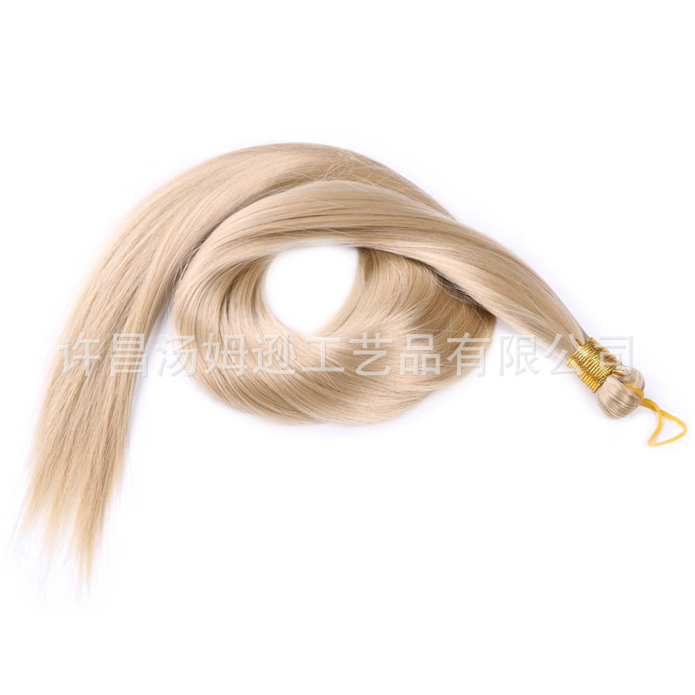 非洲直条发把straight bulk hair高温丝化纤假发钩针发直丝发把