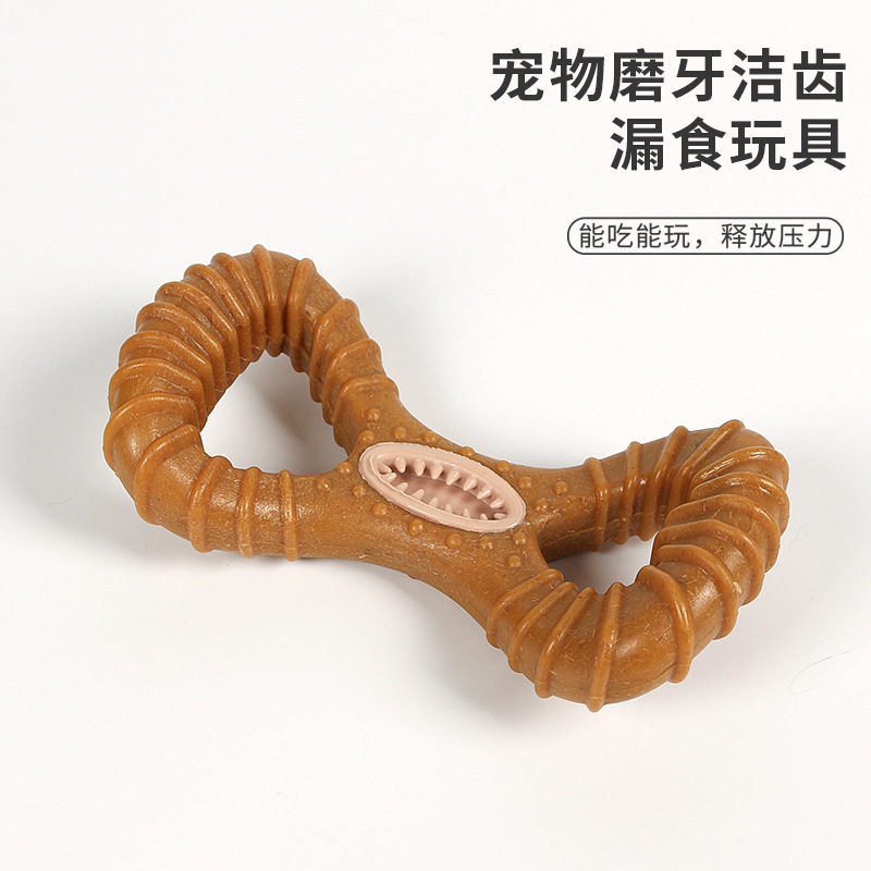 狗狗玩具耐磨耐咬漏食骨头磨牙洁齿玩具益智互动宠物用品现货批发