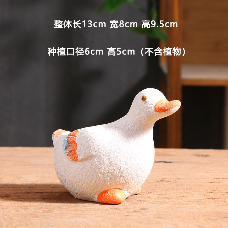 卡通多肉花盆创意小号控根花盘动物粗陶陶瓷多肉盆陶土盆批发家用